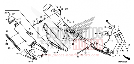 SILENCIEUX D'ECHAPPEMENT CBR500RAM de 2021